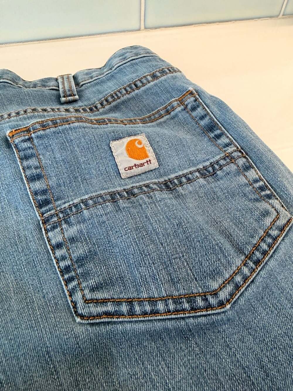 Carhartt Relaxed Fit Straight Leg Denim Jeans 36x28